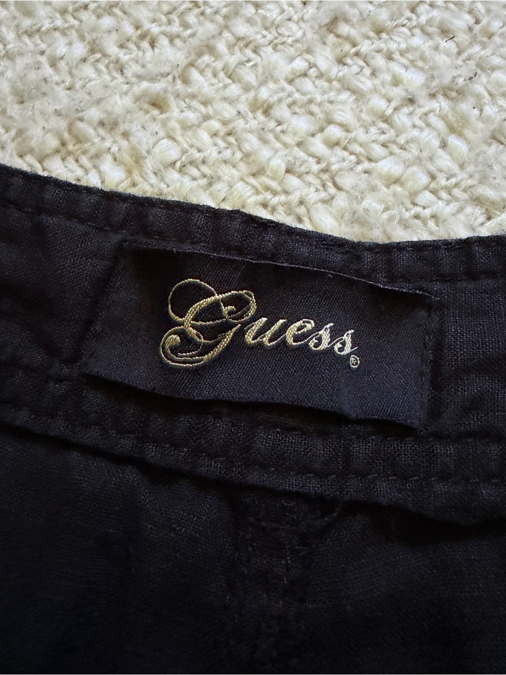 💕GUESS WOMENS SIZE 1 BLACK LINEN SHORTS - Picture 8 of 14